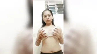 Young Slut Playing With Her Natural Boobs On Webcam For Lover