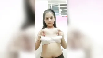 Young Slut Playing With Her Natural Boobs On Webcam For Lover
