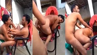 Village Slut Getting Pounded Hard In The Open Courtyard
