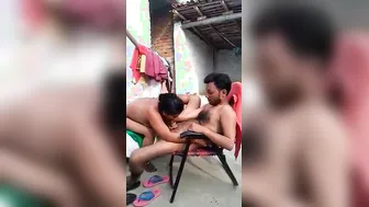 Village Slut Getting Pounded Hard In The Open Courtyard