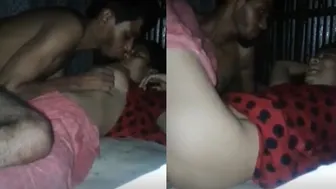 Newlywed Couple Fucking Hard On Their Wedding Night In Bed