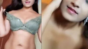 Beautiful Bhabhi Stripping Down And Teasing On Selfie Video