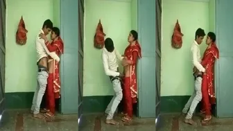Desi Bhabhi Standing Up Taking Young Devars Cock From Behind
