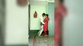 Desi Bhabhi Standing Up Taking Young Devars Cock From Behind