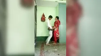 Desi Bhabhi Standing Up Taking Young Devars Cock From Behind