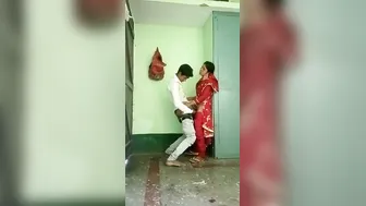 Desi Bhabhi Standing Up Taking Young Devars Cock From Behind