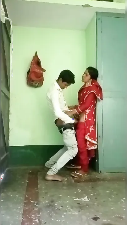 Desi Bhabhi Standing Up Taking Young Devars Cock From Behind