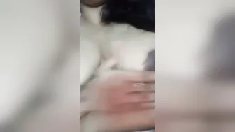 Busty Desi GF Sucking And Playing With Her Big Boobs