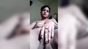 Horny Bhabhi Spreading Her Smooth Pussy Wide Open For Camera