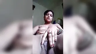 Horny Bhabhi Spreading Her Smooth Pussy Wide Open For Camera