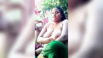 Married Woman Bathing Topless Caught On Hidden Camera
