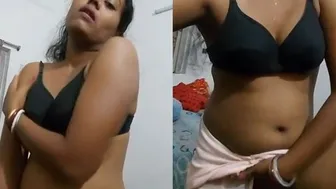 Naughty Wife Teasing And Playing With Herself In Private Bedroom