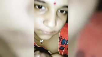 Young Indian Wife Sucking Cock Deep After Getting Home From Work