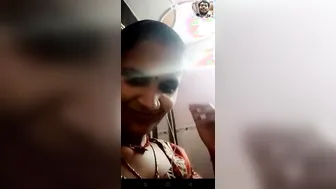 Married Bhabhi Exposing Her Heavy Milky Boobs For Lover At Home