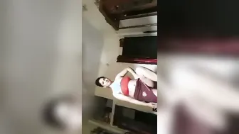 Curvy Bengali Wife Revealing Her Massive Natural Tits At Home