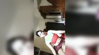 Curvy Bengali Wife Revealing Her Massive Natural Tits At Home