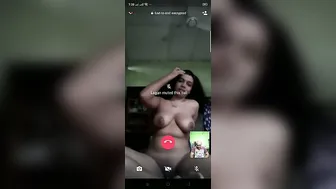 Horny Babe Stripping Completely Nude During Late Night Video Call