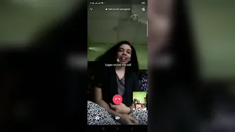 Horny Babe Stripping Completely Nude During Late Night Video Call