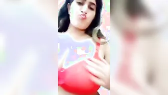 Busty GF Taking Nude Selfie Showing Off Her Natural Tits