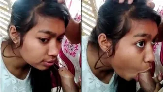 Cute Assamese College Babe Blowing Her Boyfriend At Home