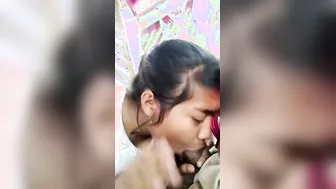 Cute Assamese College Babe Blowing Her Boyfriend At Home