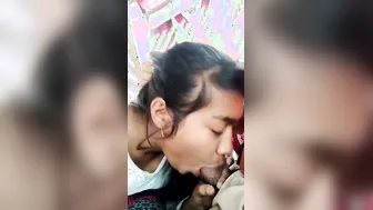 Cute Assamese College Babe Blowing Her Boyfriend At Home