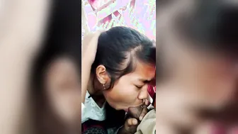 Cute Assamese College Babe Blowing Her Boyfriend At Home
