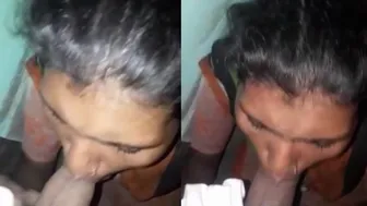 Village Tribal GF Sucking Her Boyfriend Off Camera