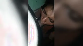 Village Tribal GF Sucking Her Boyfriend Off Camera