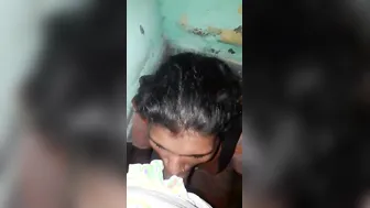 Village Tribal GF Sucking Her Boyfriend Off Camera