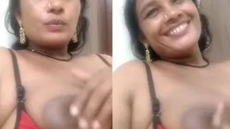Bhabhi Teasing And Showing Off Her Massive Boobs On Live Camera