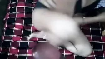 Horny Bhabhi Next Door Hungrily Swallowing His Thick Cock