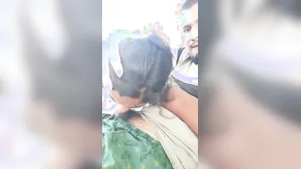 Village GF Working His Cock With Her Mouth At His Place