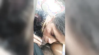 Telugu Wife Blowing Him In The Backseat During Road Trip Today