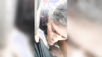 Telugu Wife Blowing Him In The Backseat During Road Trip Today