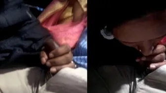 Indian Wife Sucking Him Off In The Back Of Moving Public Bus