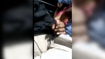 Indian Wife Sucking Him Off In The Back Of Moving Public Bus