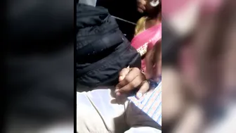 Indian Wife Sucking Him Off In The Back Of Moving Public Bus