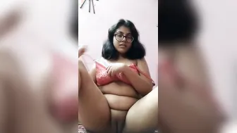 Chubby GF Fingering Herself Alone In Her Bedroom Today
