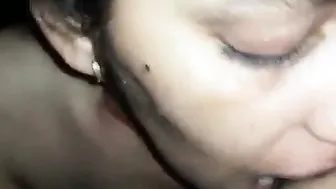 Horny Wife Blowing Her Husband's Younger Brother In Kitchen