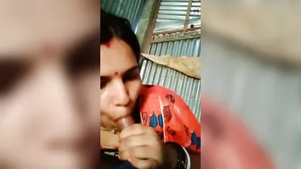 Beautiful Wife Choking On His Thick Cock In Front Of Camera