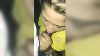Slutty Babe Sucking Customer Dick For Money Caught On Mobile Cam