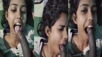 GF Sucking Him Off Real Good While He Films Everything
