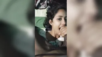 GF Sucking Him Off Real Good While He Films Everything