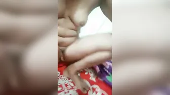 Horny Girl From Dhaka Fingering Both Her Tight Holes At Once