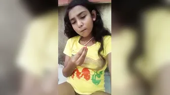 Cute GF Tasting Her Own Juices After Rubbing Wet Pussy