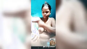 Chubby Babe Stripping Naked During Late Night Video Call Fun