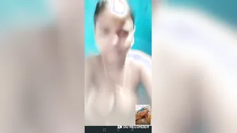 Chubby Babe Stripping Naked During Late Night Video Call Fun