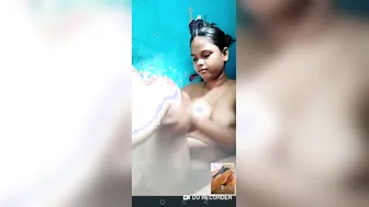 Chubby Babe Stripping Naked During Late Night Video Call Fun