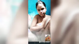 Chubby Babe Stripping Naked During Late Night Video Call Fun
